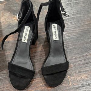 Steve Madden Black Women’s Irenee two piece block heel sandals size 5.5